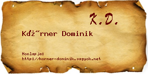 Körner Dominik névjegykártya